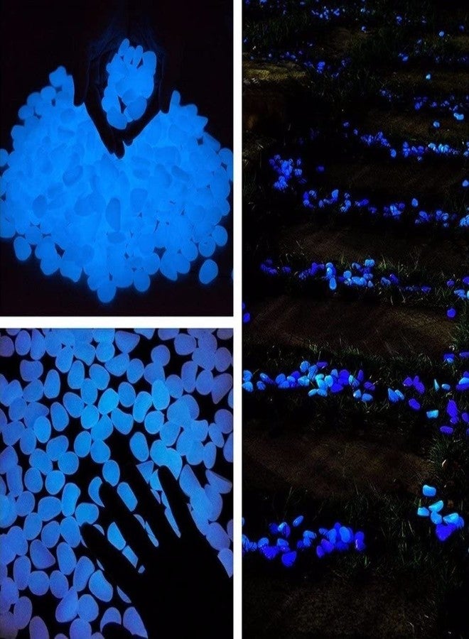 Oubest Glow in The Dark Pebbles/Glow Stones/Glowing Rocks Blue Decor for Garden/Fish Tank/Aquarium/Walkway/Driveway/Plant Pots/Bonsai (200, White) - Image 4