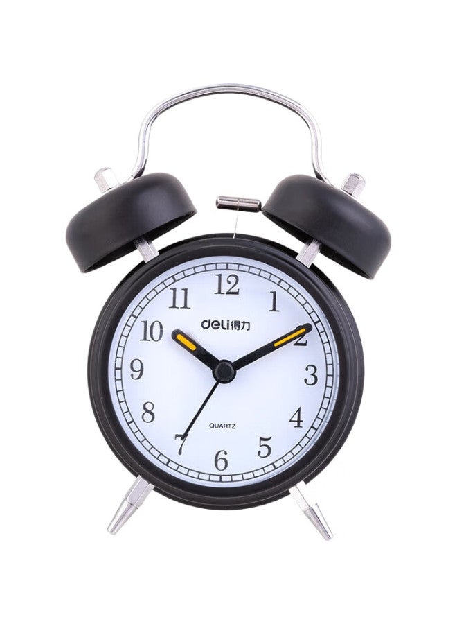 Deli Metal Vintage Pin Alarm Clock, Low Noise Timekeeping Luminous Alarm Clock, Random Color, 9025 - Image 1