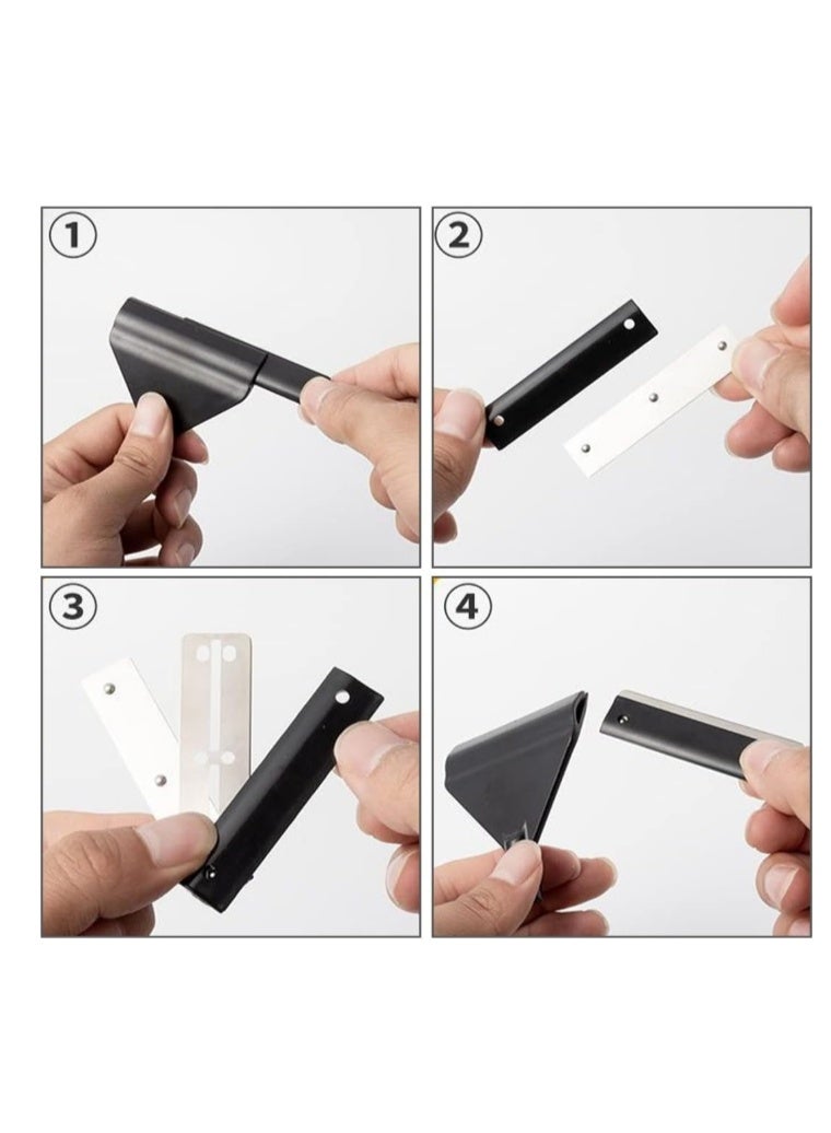 Aquarium Cleaning Tools, 35 cm Aquarium Algae Razor Scraper, Algae Cleaning Razor Scraper Cleaner Tool with 5 Pieces Stainless Steel Blades for Glass Fish Tank - Image 2