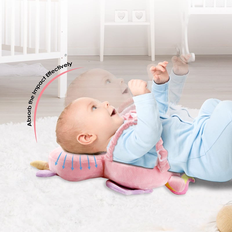 Umtiti Baby Head Protector Pad Safety Pad for Walking & Crawling, Toddlers Head Safety Adjustable Back-Pack,Pink Unicorn (US) - Image 4