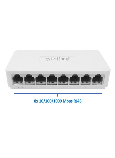 plug-and-play unmanaged Fast Ethernet switch , Live-8GT switch is equipped with 8 x 10/100/1000Mbps
