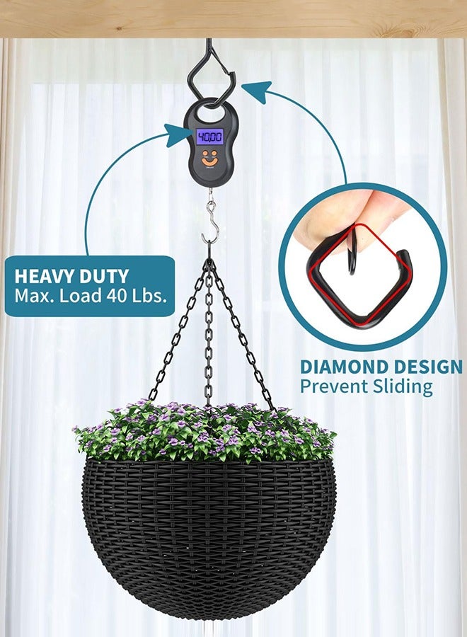 20 قطعة من خطافات السقف، ل النباتات، خطافات ل خطافات ال لمصابيح الخيوط الخارجية، خطافات جانبية، خطافات نباتات ل السقف، خطافات معدنية، خطافات ل النباتات، 2.2 بوصة، أسود - Image 4