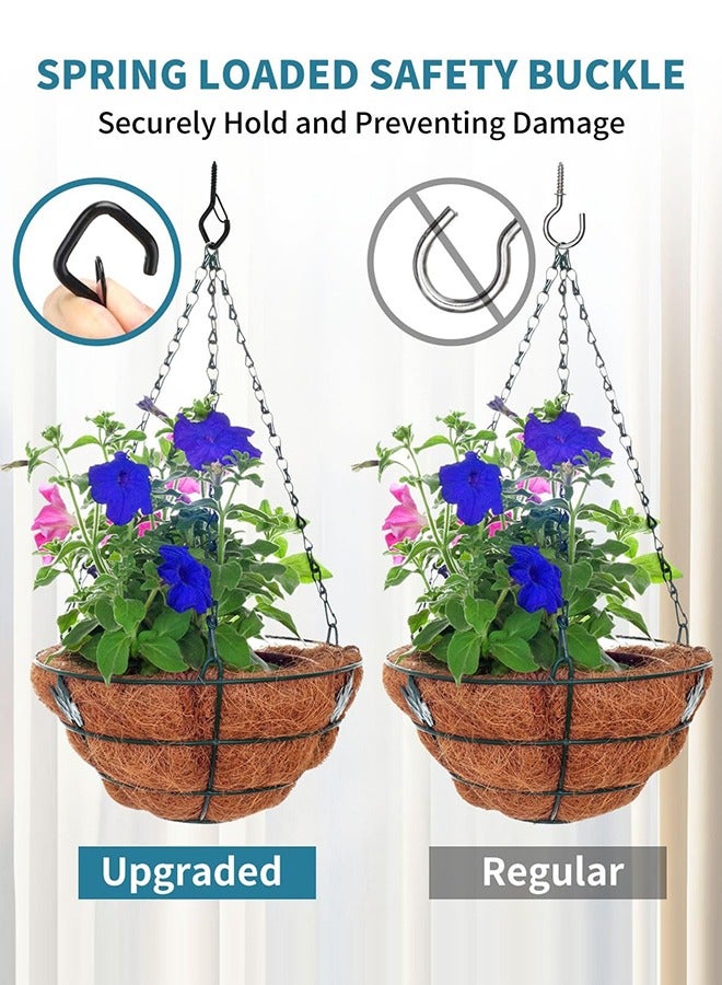 20 قطعة من خطافات السقف، ل النباتات، خطافات ل خطافات ال لمصابيح الخيوط الخارجية، خطافات جانبية، خطافات نباتات ل السقف، خطافات معدنية، خطافات ل النباتات، 2.2 بوصة، أسود - Image 3