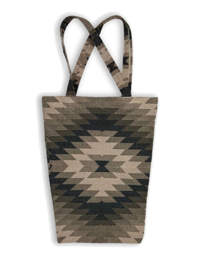 Gharibo Bags casual printed linen tote bag T230004B - Image 1