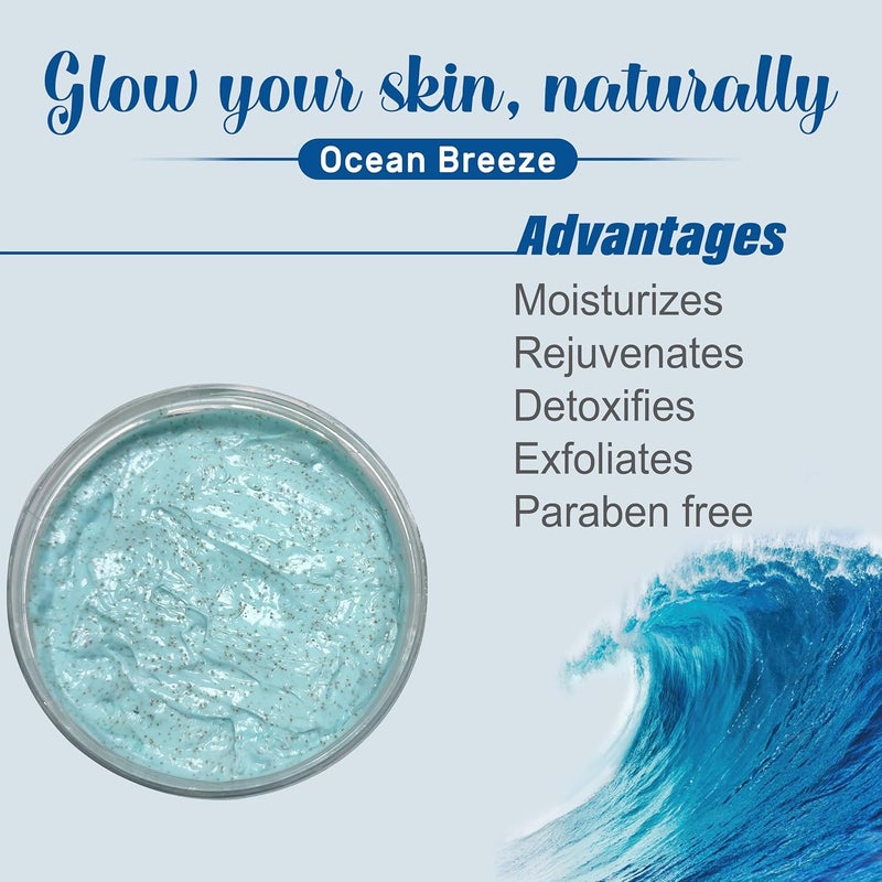 La Parisienne Face Scrub, Deeply Exfoliates, Reveal Smooth & Beautiful Skin, Exfoliating Scrub, Facial Exfoliant, Moisturizing, Glowing Skin - (Ocean Breeze, 500 ml) - Image 5