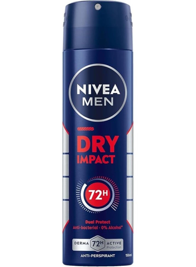 NIVEA MEN Antiperspirant Spray For Men Dry Impact 150ml - Image 1