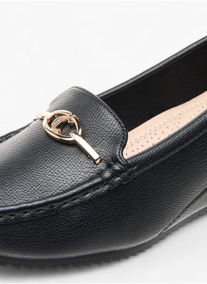 Le Confort Women Metal Accent Slip-On Loafers with Wedge Heels  - Image 5