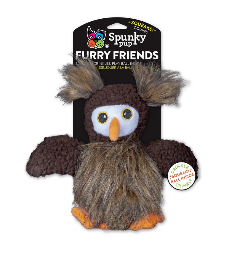 Spunky pup Owl with Ball Squeaker - Image 2
