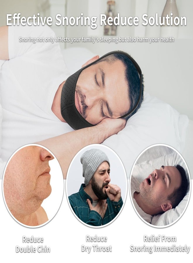 Silbingan حزام ذقن مضاد للشخير للرجال، حزام ذقن قابل للتعديل مضاد للشخير، حزام ذقن للنوم يسمح بمرور الهواء لإبقاء الفم مغلقًا، مصحح للتنفس الفموي وحل للشخير، حزام فك مريح للنوم - Image 5