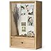 TJMOREE TJ.MOREE Deep Shadow Box Frame with Drawer, Shadowbox Display Case with Glass Window Picture Frame Memorabilia Bouquet - Image 2