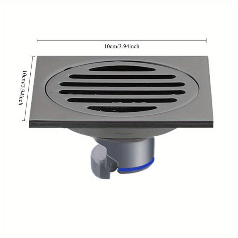 304 Floor Drain Square Shower Anti Odor Floor Drain Filter Bathroom Accessories Gun Color - Image 5