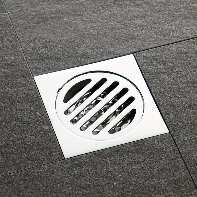 304 Floor Drain Square Shower Anti Odor Floor Drain Filter Bathroom Accessories Gun Color - Image 1