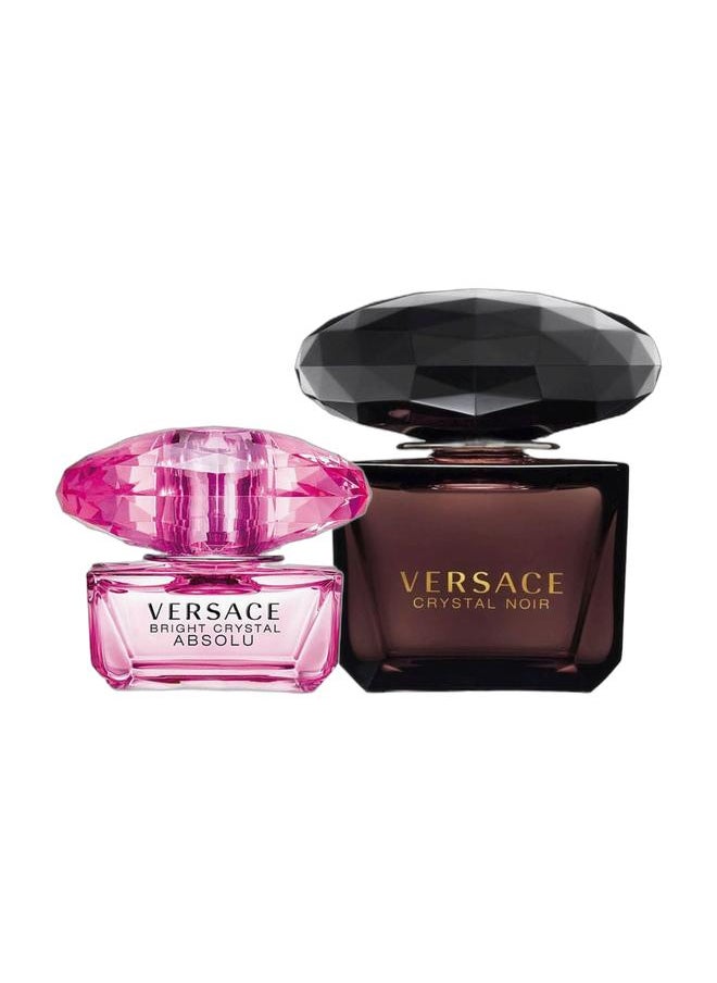 VERSACE Versace Day to Night Crystal Noir and Bright Crystal EDP Combo for Women 90ml *2  - Image 1