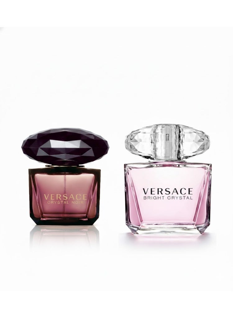Versace Day to Night Crystal Noir and Bright Crystal EDP Combo for Women 90ml *2 - Image 1