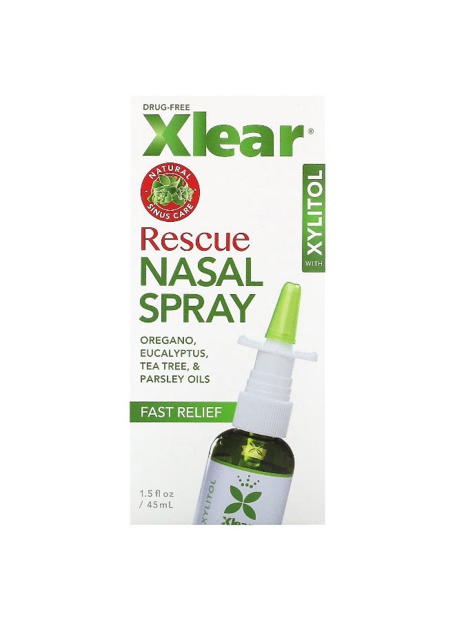 Xlear Xlear, Rescue Nasal Spray with Xylitol, Fast Relief, 1.5 fl oz (45 ml) - Image 2