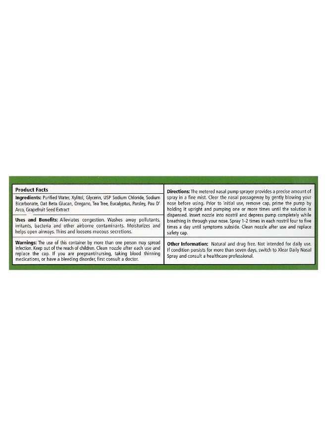 Xlear Xlear, Rescue Nasal Spray with Xylitol, Fast Relief, 1.5 fl oz (45 ml) - Image 3