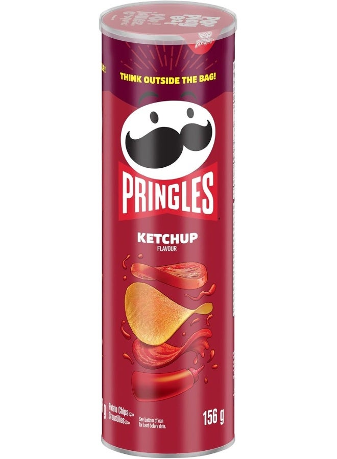 Pringles Potato Chips, Ketchup, 156 Grams/5.50oz {Imported from Canada} - Image 1