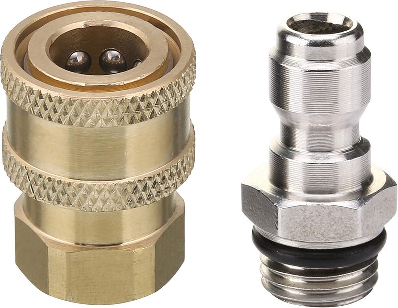 M MINGLE مجموعة محولات غسالة الضغط M MINGLE، مجموعة فصل سريع 1/4 بوصة، 5000 PSI خفيف الوزن ومتين في نفس الوقت - Image 1