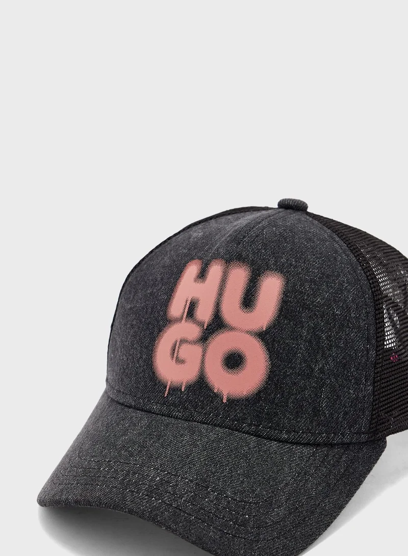HUGO Logo Curved Peak Caps