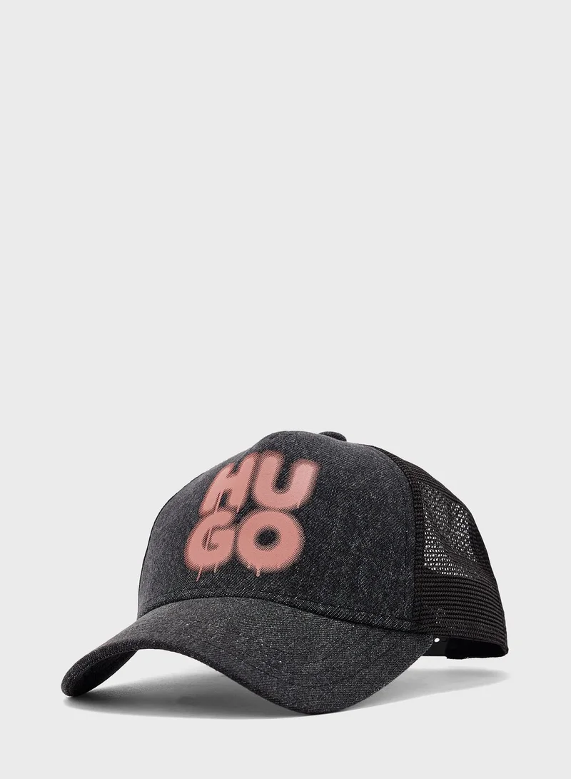 HUGO Logo Curved Peak Caps