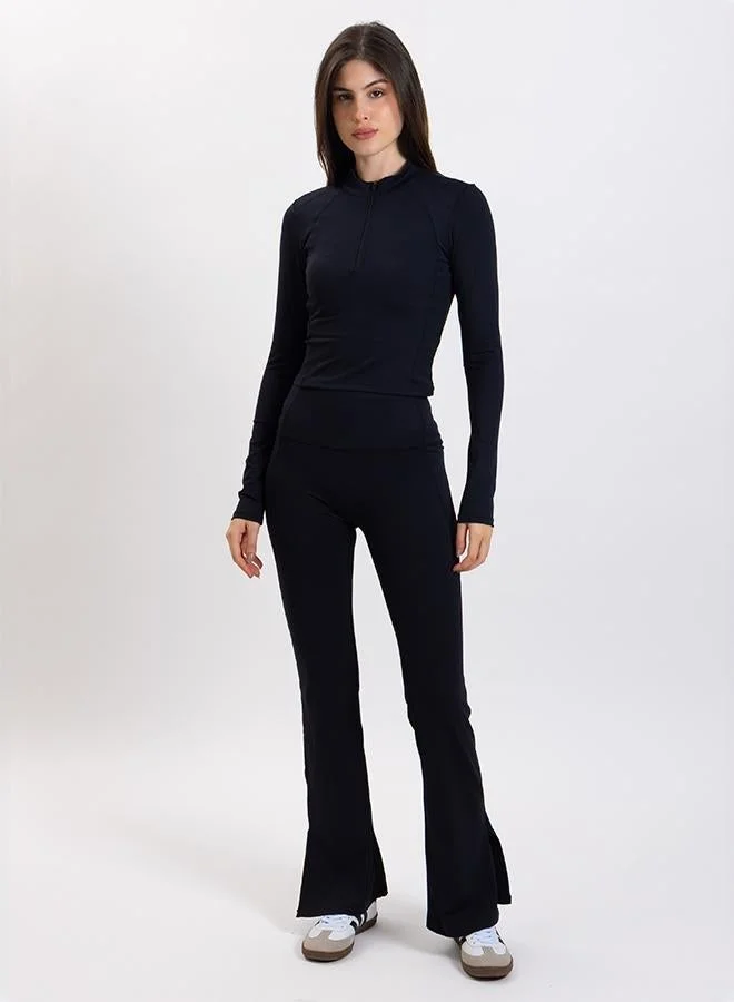 SHAPES SCULPT CROP ZIP-UP TOP