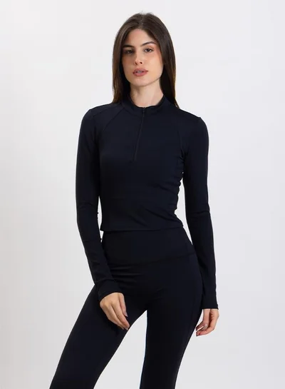 SHAPES SCULPT CROP ZIP-UP TOP