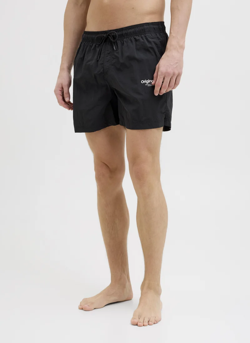Logo Drawstring Swim Shorts