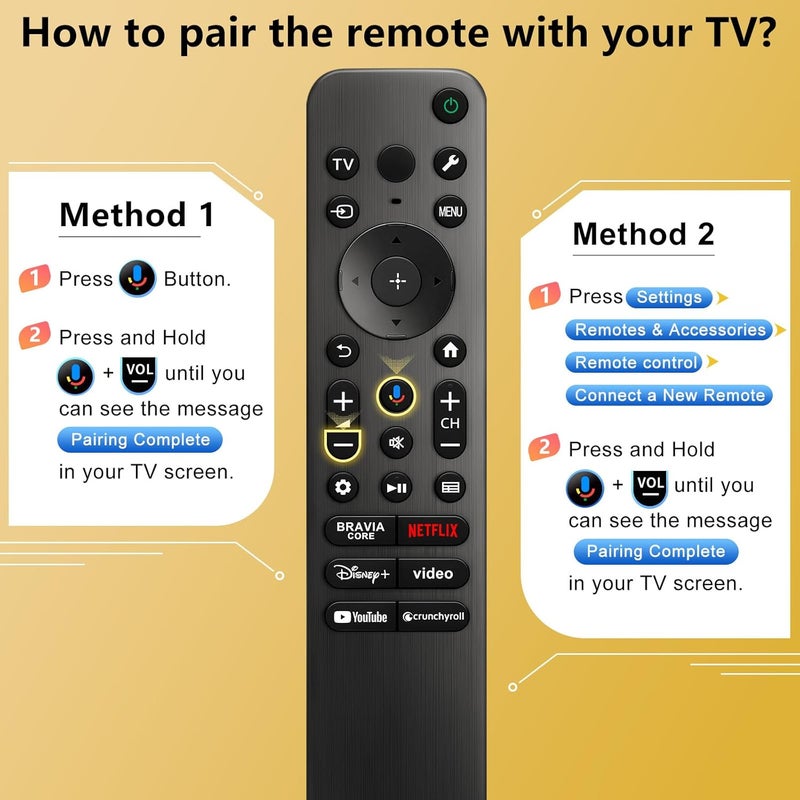 OMAIC Voice Remote for Sony-TV-Remote Control Replacement, for All Sony Bravia Google Smart TVs Series with Voice Function - Image 5