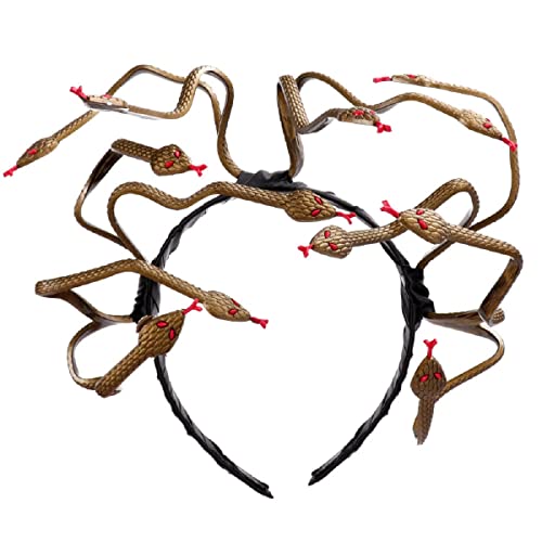 BPNHNA Halloween Snake Headband Medusa Headpiece Crown Hairband for Carnival Masquerade Cosplay Party Dress up Supplies Gold - Image 1