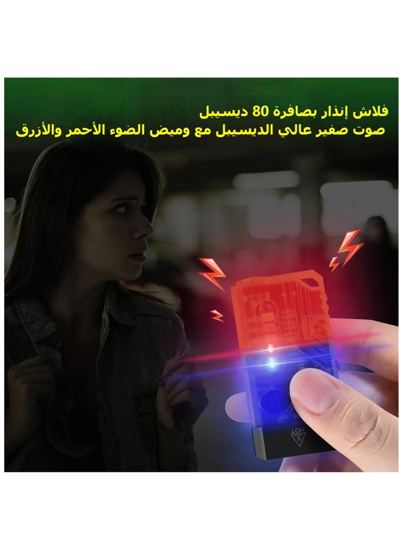 Powerful Mini EDC LED Flashlight, Mutifunction Rechargeable Flashlight with Red Light, 365nm White/Red/UV/Blue/ Warm Side Light, 14 Light Modes, Magnetic Tail, 80DB Beeping, IPX4 Waterproof - Image 2