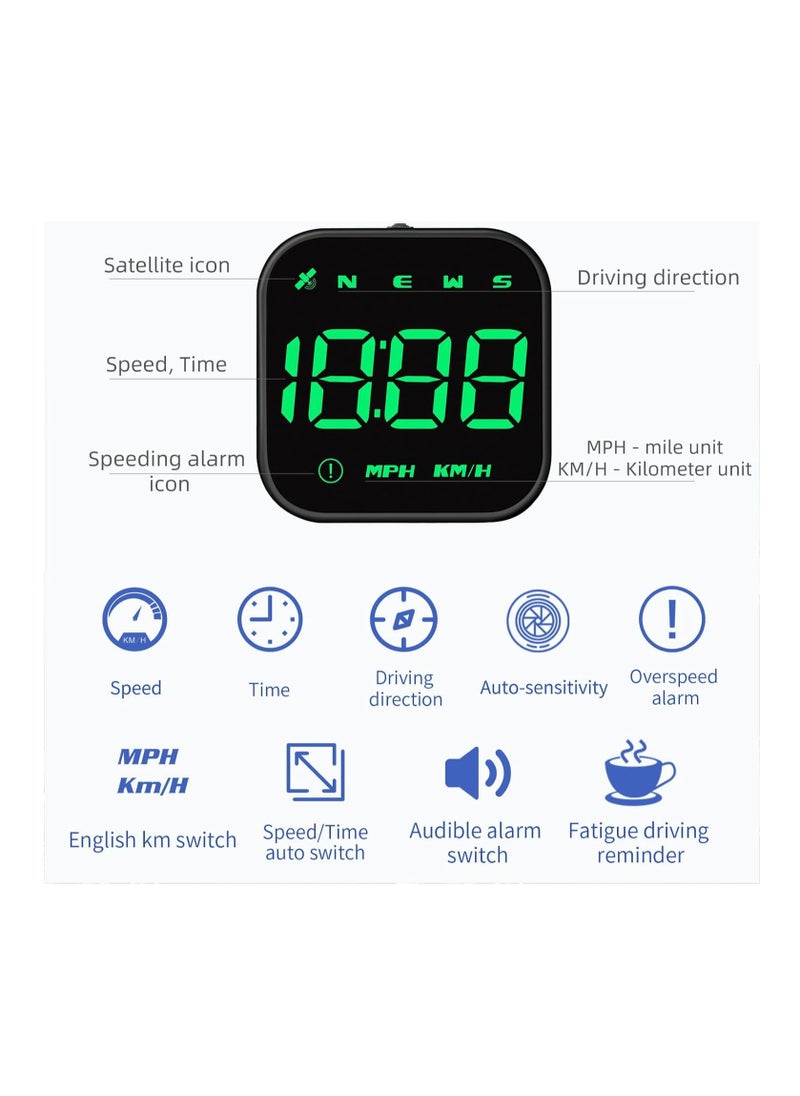 Digital GPS Speedometer, New HUD Car Head Up Display with Digital Speed in MPH KPH Universal Fatigue Driving Reminder Overspeed Alarm Trip Meter for All Vehicle Green - pzsku/ZB8F46B8D96064ED99121Z/45/_/1709106911/f11fa628-966c-4e01-8820-d13fa0c87104