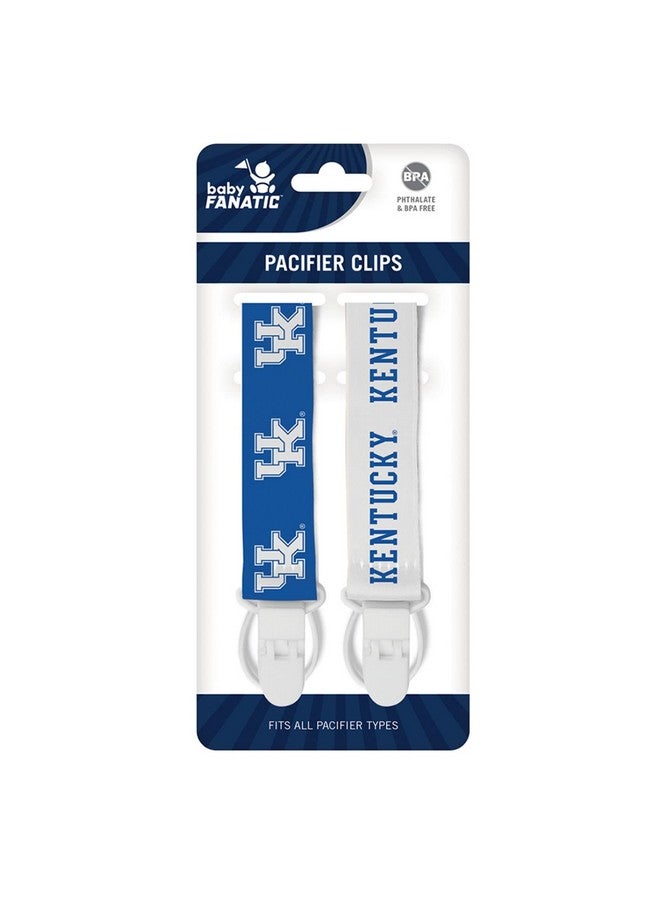 Baby Fanatic BabyFanatic Officially Licensed Unisex Pacifier Clip 2-Pack - NCAA Kentucky Wildcats - Officially Licensed Baby Apparel  - Image 1