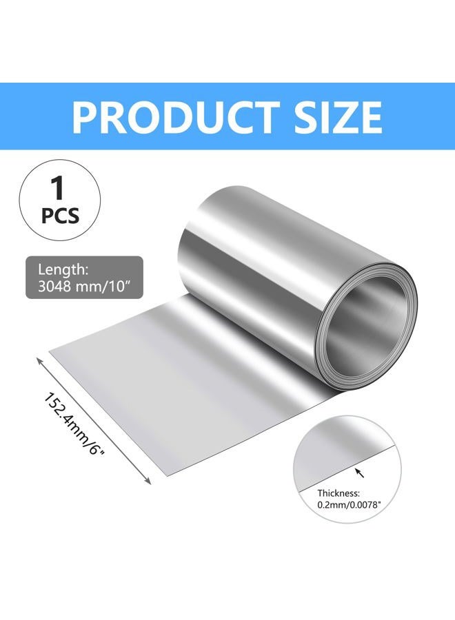 ELECTRAPICK Aluminum Flashing Roll,6in x 10ft Metal Roof Panels,32 Gauge (0.0078"/0.2mm) Aluminum Sheet Roll for Roofing Panels and DIY, Outdoor Gardens,Sealing Windows Doors, Stains Prevention - Image 2