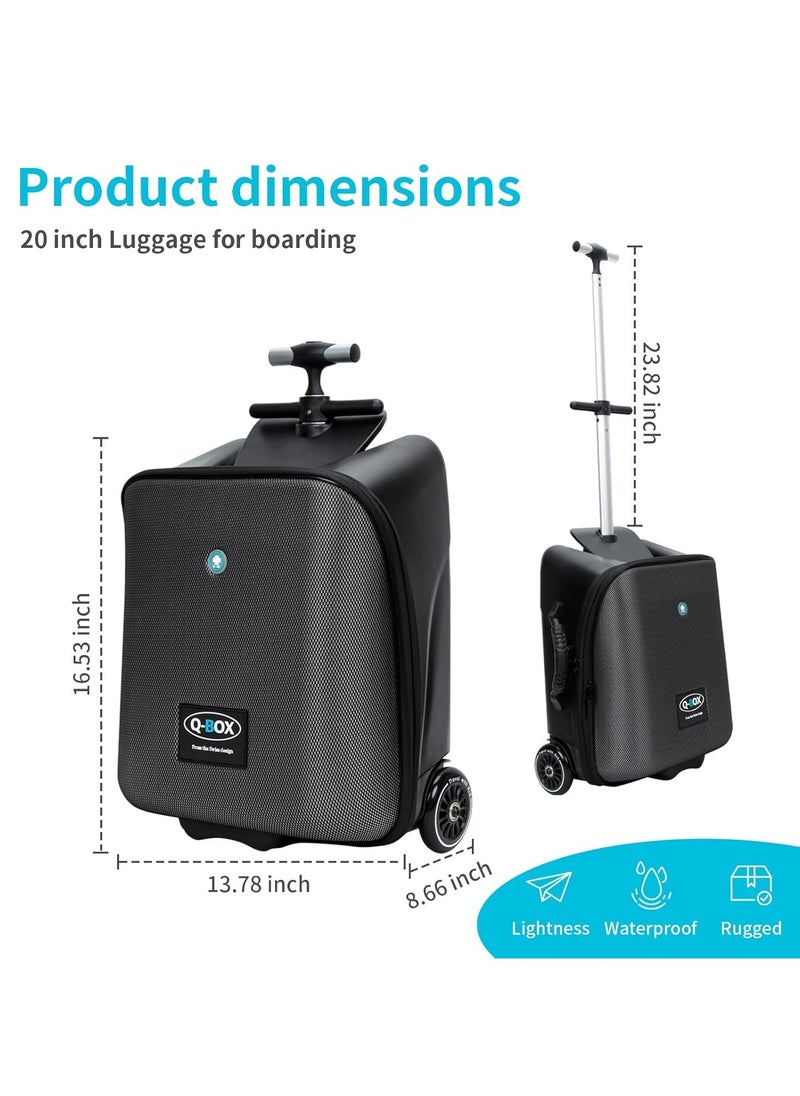 Q-Box Large Suitcases with Child Seat Design,Expandable Luggage with Spinner Wheels  - Image 2