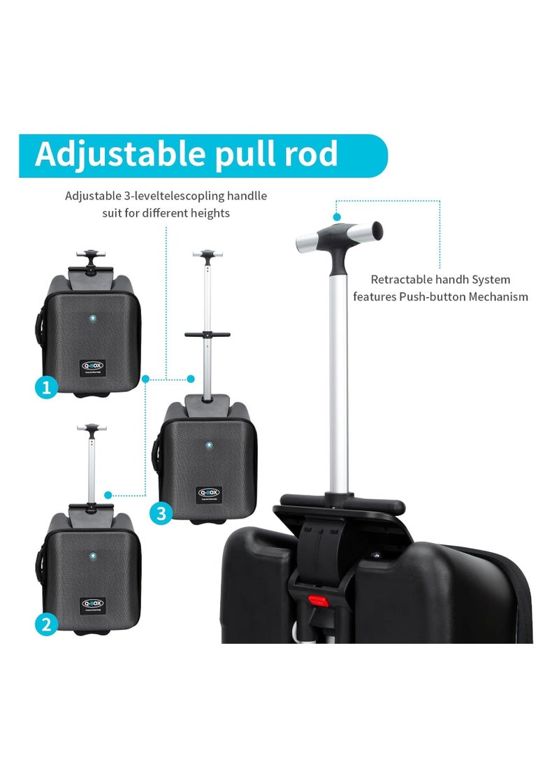 Q-Box Large Suitcases with Child Seat Design,Expandable Luggage with Spinner Wheels  - Image 3
