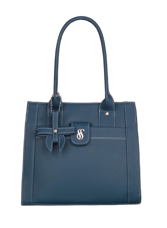 Fostelo Women's Ocean Side Satchel Tote Handbag for Women | Ladies Purse | Stylish Shoulder Bag | Gift For Women | Blue - Image 2