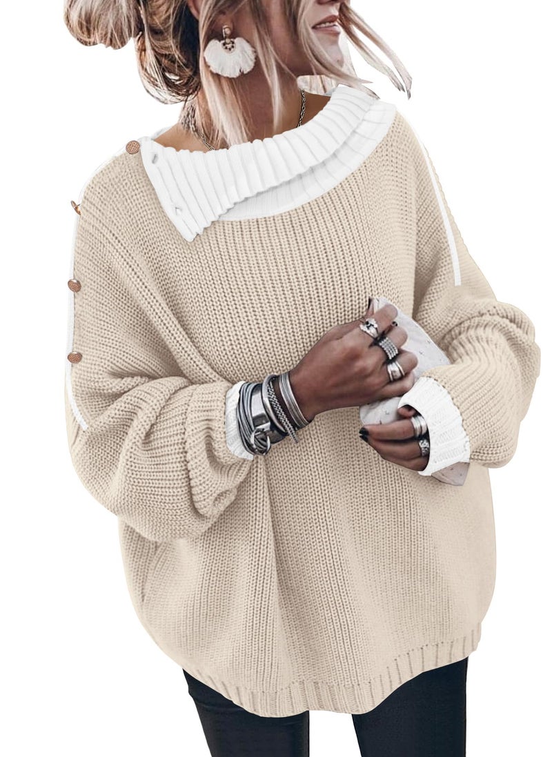 SAUKOLE Womens Long Sleeve Pullover Sweater 2026 Classic Turtleneck Oversized Knitted Sweaters Casual Winter Clothes - Image 2