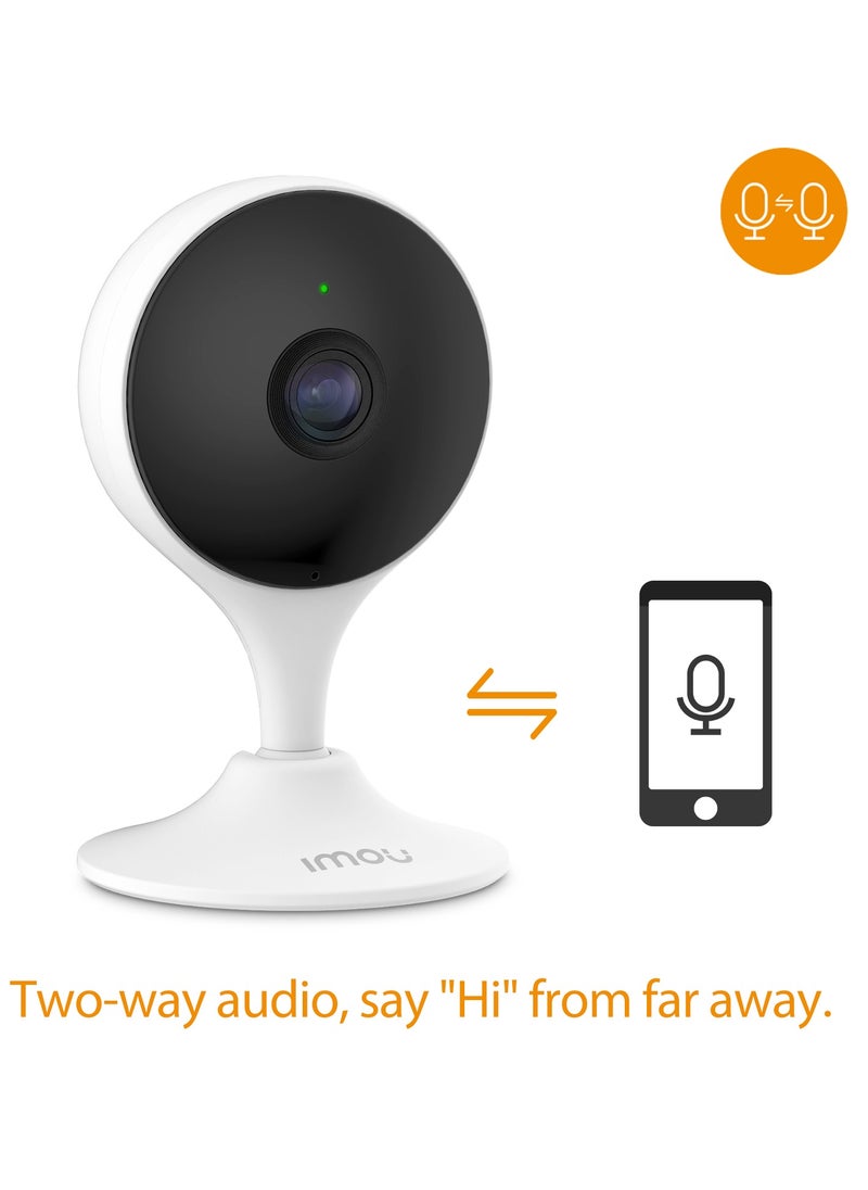 IMOU 3MP Fixed Wifi Security Camera, Two Way Audio Talk Baby Crying/Human Detection Night Vision Alexa & Google, Cloud/Sd Card Slot Built in Siren (Imou Cue 2)
