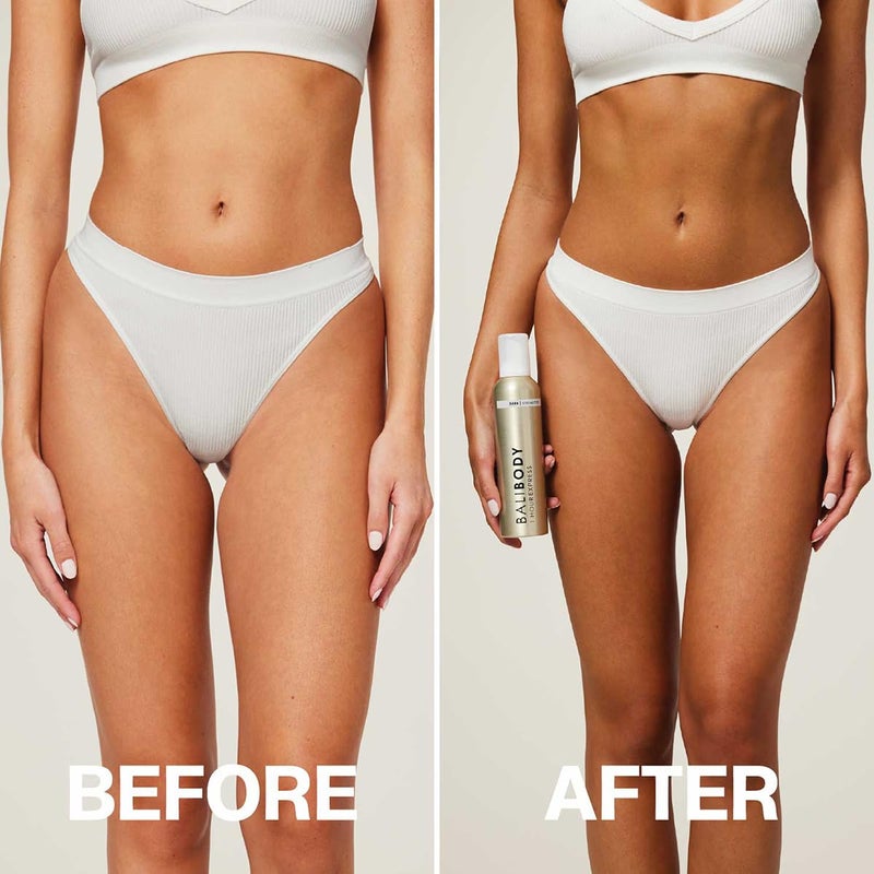 Bali Body بالي بودي 1-ساعة إكسبريس ذاتي التسمير رغوة - ظل داكن، سريع الجفاف، خالي من الخطوط، تركيبة خفيفة الوزن للحصول على تان طبيعي وخالي من العيوب - تان ذاتي، تان مزيف، نباتي وخالي من القسوة (225 مل/7.61 أونصة سائلة) - Image 3