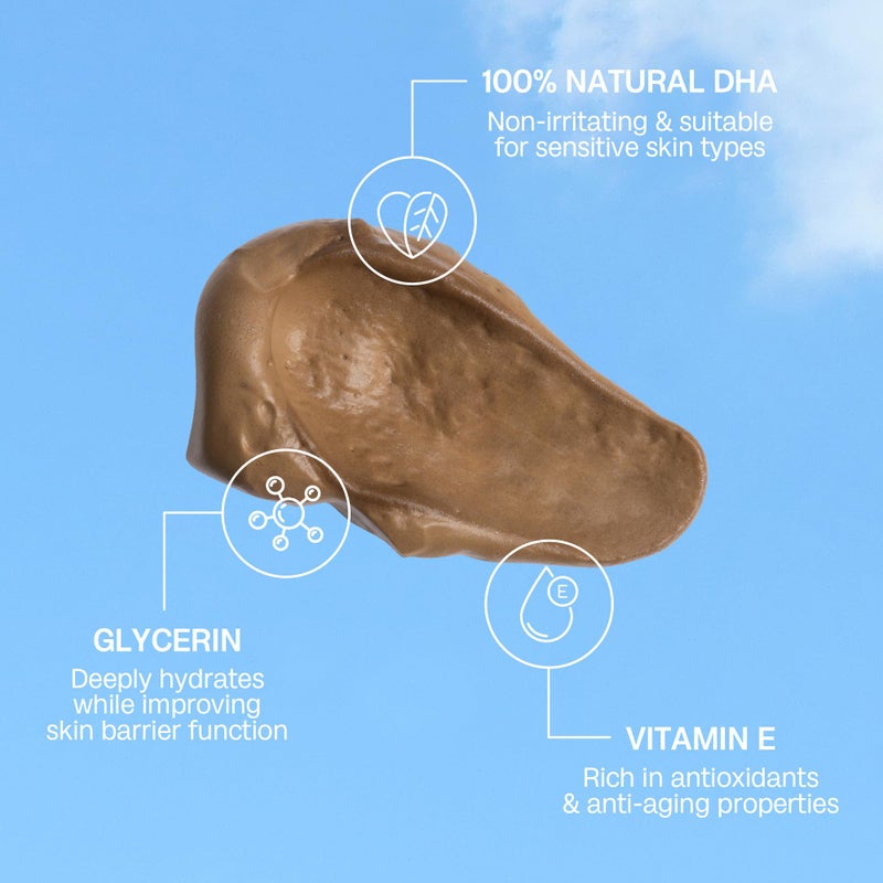 Bali Body بالي بودي 1-ساعة إكسبريس ذاتي التسمير رغوة - ظل داكن، سريع الجفاف، خالي من الخطوط، تركيبة خفيفة الوزن للحصول على تان طبيعي وخالي من العيوب - تان ذاتي، تان مزيف، نباتي وخالي من القسوة (225 مل/7.61 أونصة سائلة) - Image 4