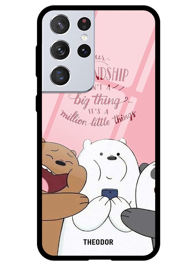 Theodor Protective Tempered Glass Case Cover Samsung Galaxy S21 ULTRA Friendship - Image 1