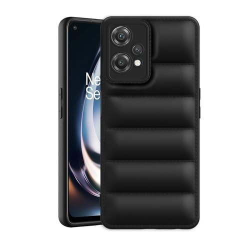 Plus Puffer Case Camera Protection Soft Back Cover for OnePlus Nord CE 2 Lite - Black - Image 1