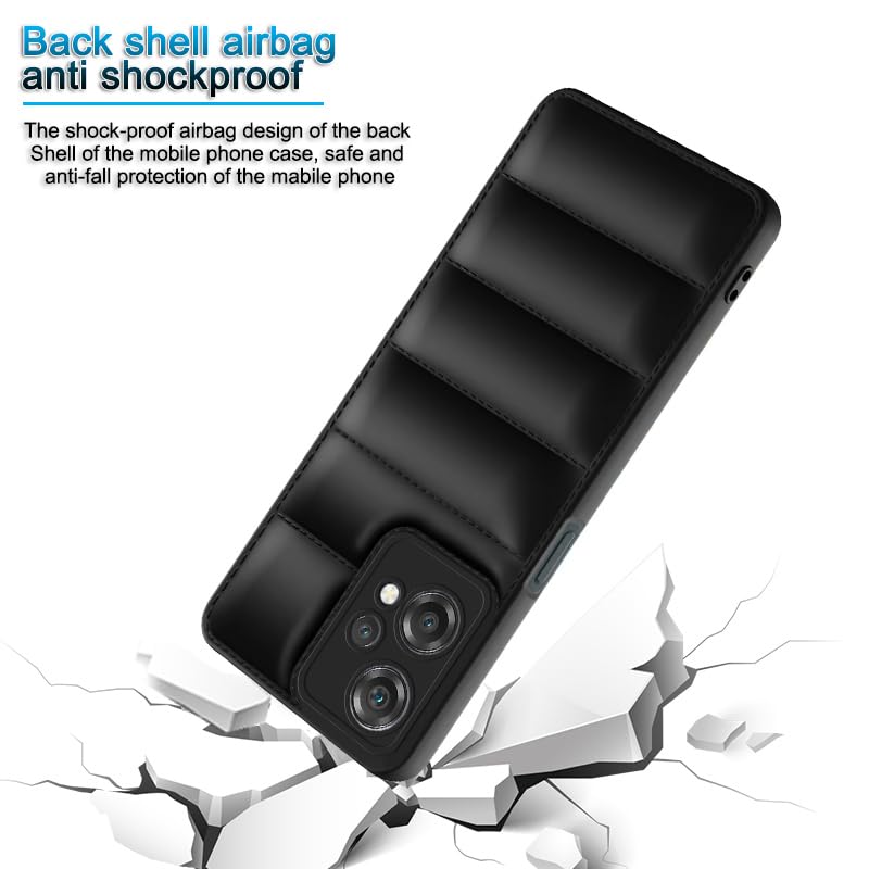 Plus Puffer Case Camera Protection Soft Back Cover for OnePlus Nord CE 2 Lite - Black - Image 4