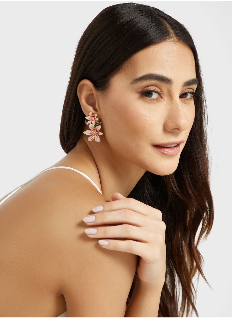 Ginger - Statement Floral Earrings - Image 1