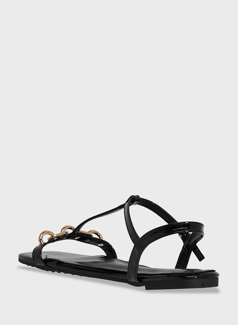 ELLA Flat Sandal With Anke Strap