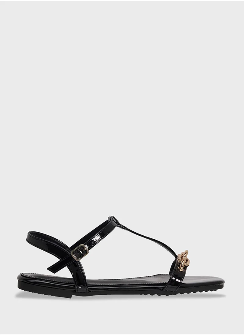 ELLA Flat Sandal With Anke Strap