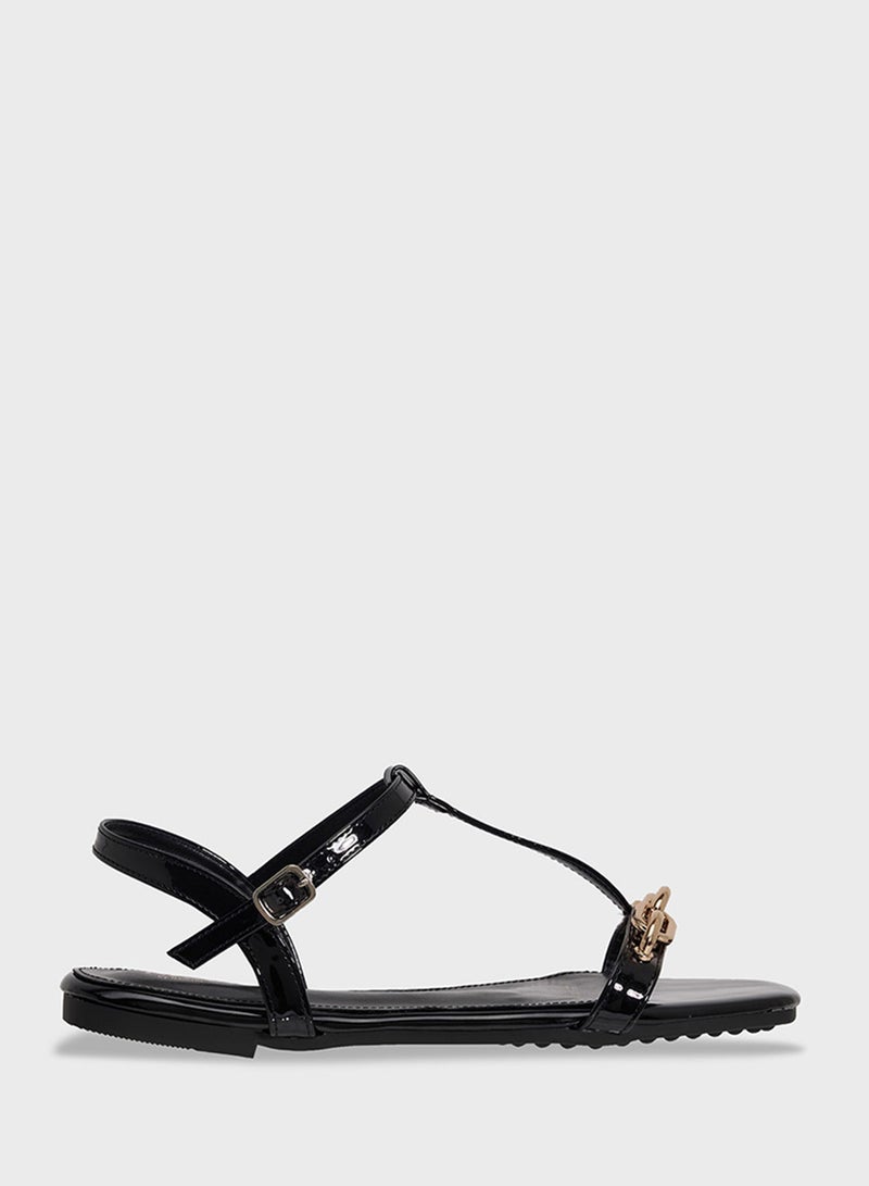 ELLA Flat Sandal With Anke Strap - Image 1