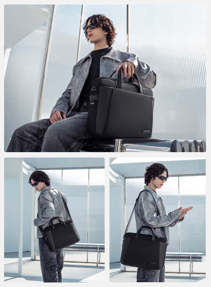 ARCTIC HUNTER Laptop Bag Business Briefcase, Durable School Office Bag Laptop Suitcase for Men, Black - Image 2