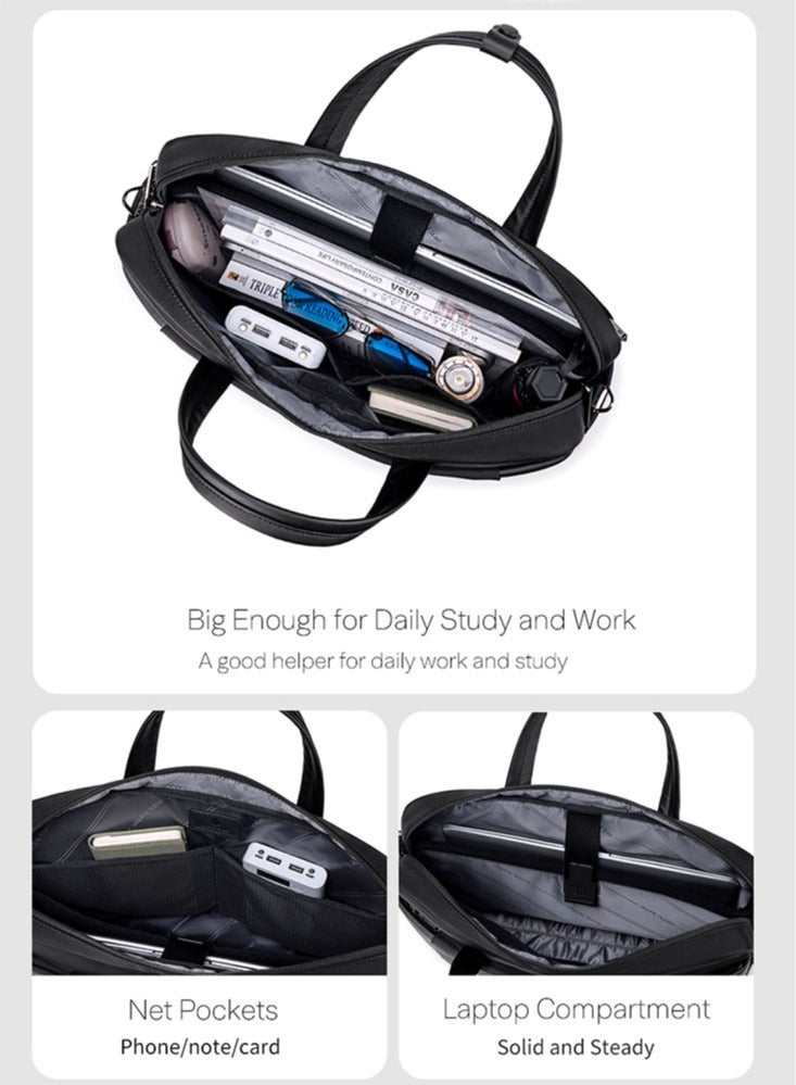 ARCTIC HUNTER Laptop Bag Business Briefcase, Durable School Office Bag Laptop Suitcase for Men, Black - Image 4