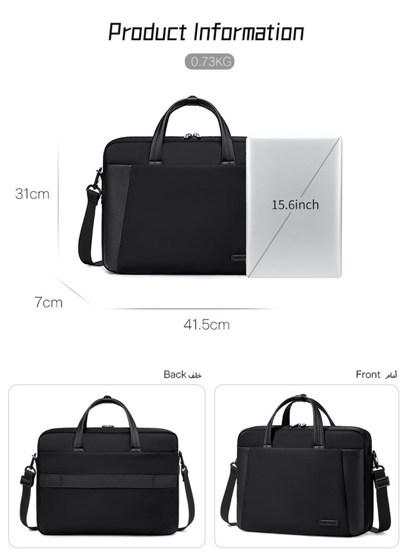 ARCTIC HUNTER Laptop Bag Business Briefcase, Durable School Office Bag Laptop Suitcase for Men, Black - Image 3